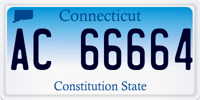 CT license plate AC66664