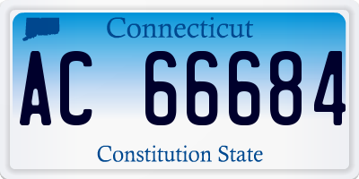 CT license plate AC66684