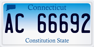 CT license plate AC66692