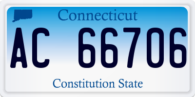 CT license plate AC66706
