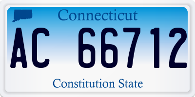 CT license plate AC66712