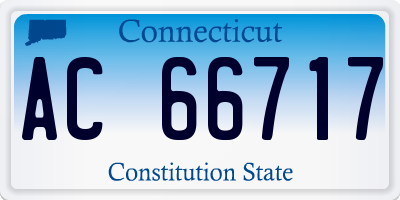 CT license plate AC66717