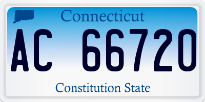 CT license plate AC66720