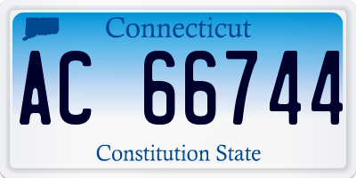 CT license plate AC66744