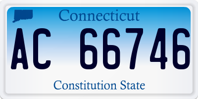 CT license plate AC66746