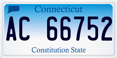 CT license plate AC66752