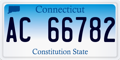 CT license plate AC66782