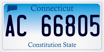 CT license plate AC66805