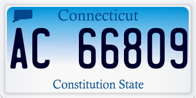 CT license plate AC66809