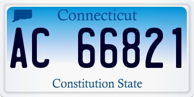 CT license plate AC66821