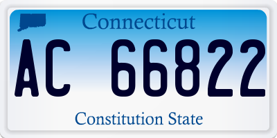 CT license plate AC66822