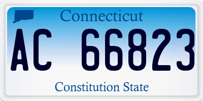 CT license plate AC66823