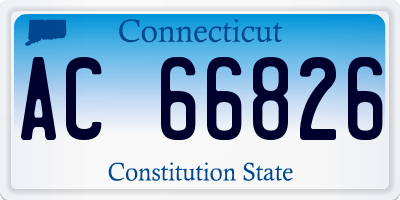 CT license plate AC66826