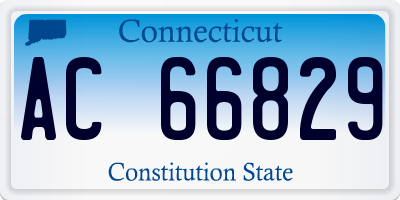 CT license plate AC66829
