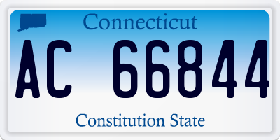 CT license plate AC66844