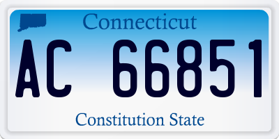 CT license plate AC66851