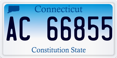 CT license plate AC66855