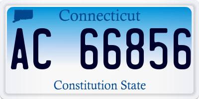 CT license plate AC66856