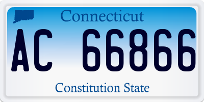CT license plate AC66866