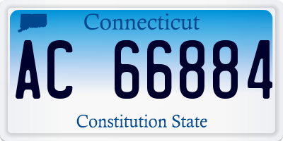 CT license plate AC66884