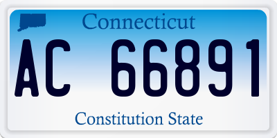 CT license plate AC66891