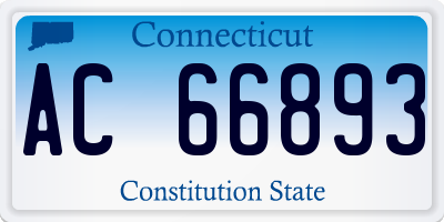 CT license plate AC66893