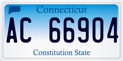 CT license plate AC66904