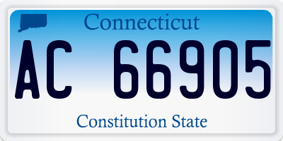 CT license plate AC66905