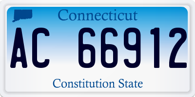 CT license plate AC66912