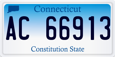 CT license plate AC66913