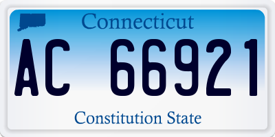 CT license plate AC66921