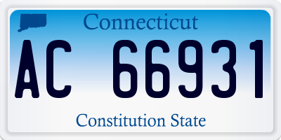 CT license plate AC66931