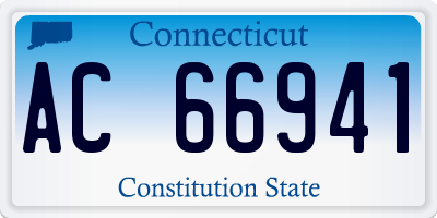 CT license plate AC66941