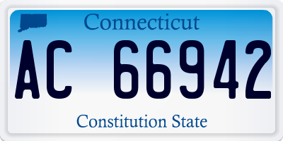 CT license plate AC66942