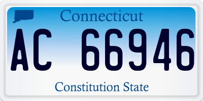 CT license plate AC66946