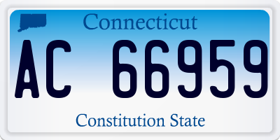 CT license plate AC66959