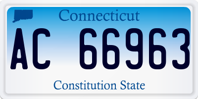 CT license plate AC66963