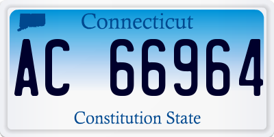 CT license plate AC66964