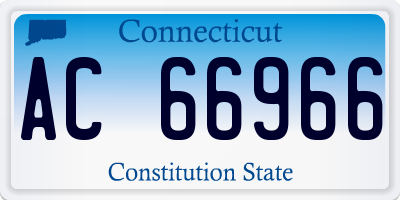 CT license plate AC66966