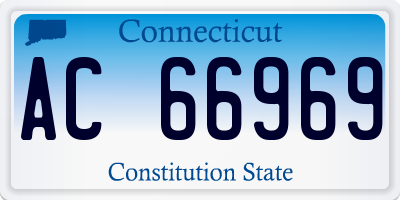 CT license plate AC66969