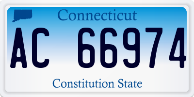 CT license plate AC66974