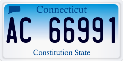 CT license plate AC66991