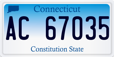 CT license plate AC67035