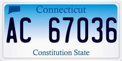 CT license plate AC67036