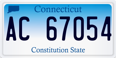 CT license plate AC67054