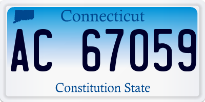 CT license plate AC67059