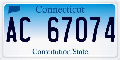 CT license plate AC67074