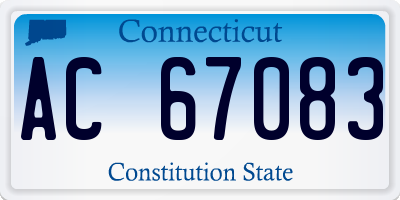 CT license plate AC67083