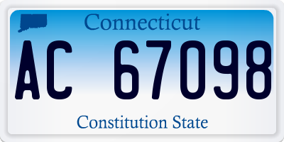 CT license plate AC67098