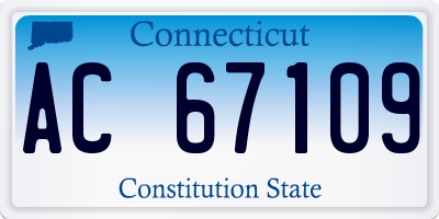 CT license plate AC67109